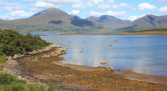06 still waters of Ob Mheallaidh, road to Torridon, Ruth's coastal walk around Scotland