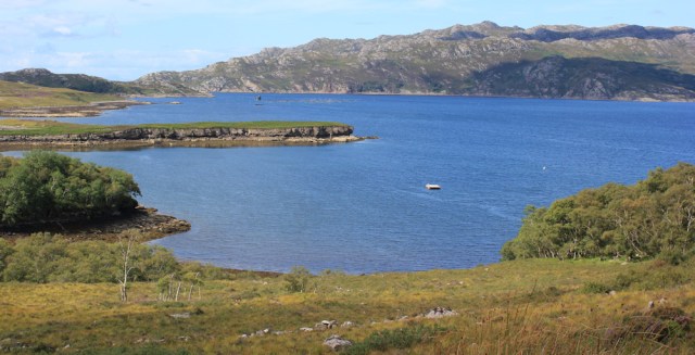 08 salmon farm, road from Shieldaig to Torridon, Ruth's coastal walk around Scotland