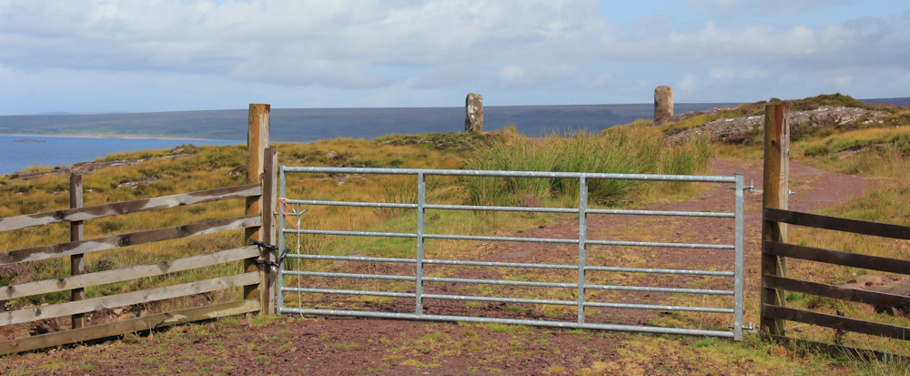 18 old gate, Ruth hiking around the north of Applecross, Scotland