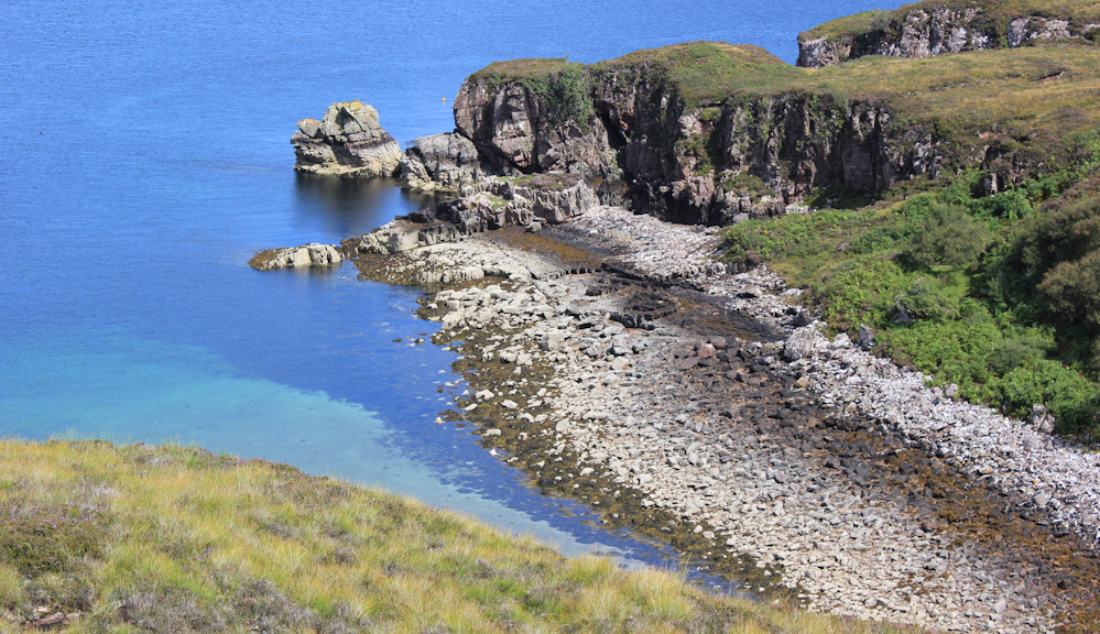 20 rocky coves and crystal clear water, Ruth hiking around the north of Applecross, Scotland