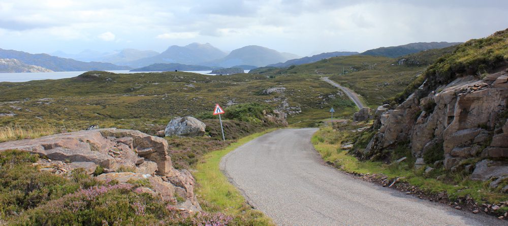 23 heading towards Fearnbeg, Ruth hiking around the north of Applecross, Scotland