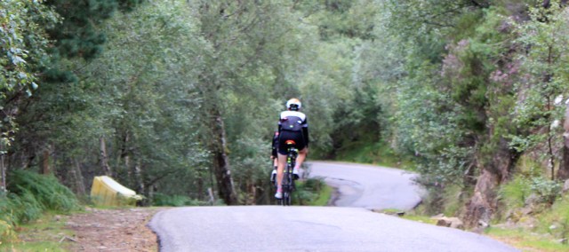 29 more cyclists on the road, Ruth walking the south bank of Loch Torridon, Scotland