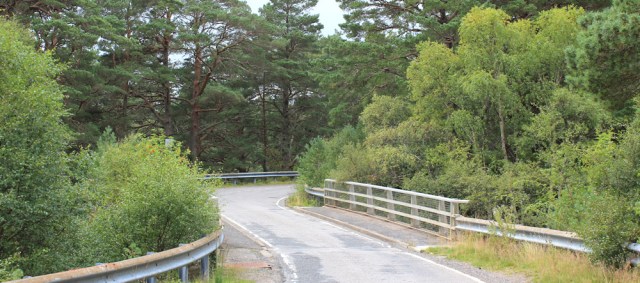 37 bridge over Abhainn Ceann Locha, Ruth walking the south bank of Loch Torridon, Scotland