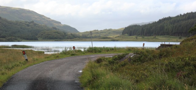 14 road beside Loch Doire nam Mart, Ruth walking across the Morvern Peninsula, Scotland