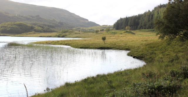 16 end of Loch Doire nam Mart, Ruth hiking the Morvern Peninsula, Scotland