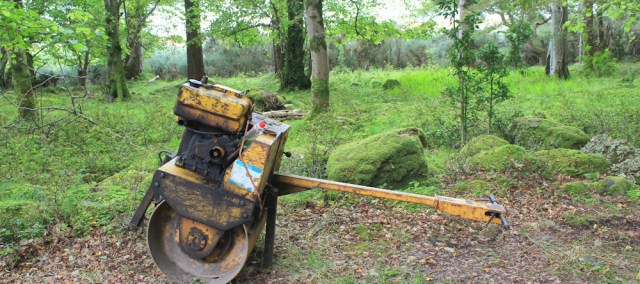 025 rusting machinery, Ruth walking the coast from Torridon, Scotland