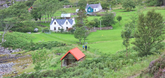 036 Rechullin, Ruth walking the coast from Torridon, Scotland