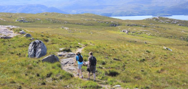 14 hikers returning, Ruth's coastal walk to Craig Bothy and back, Scotland