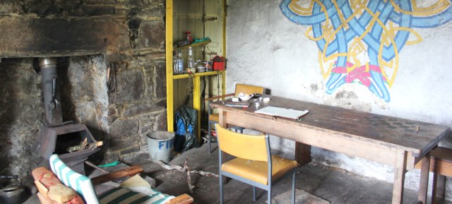 18 downstairs in Craig's bothy, Ruth's coastal walk around Scotland